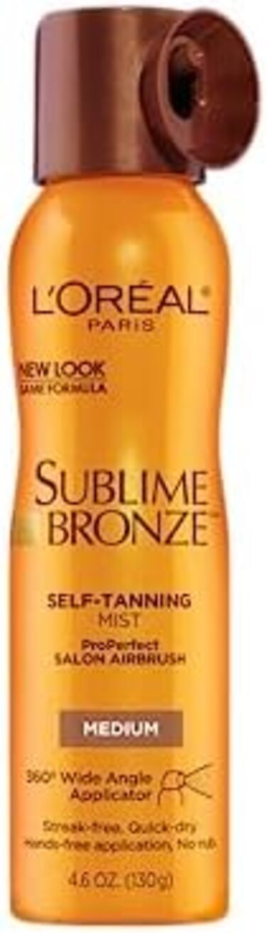 L&rsquo;Or&eacute;al Paris L'Oreal Sublime Bronze Self-Tannning Mist, Medium Natural Tan 4.60 Oz