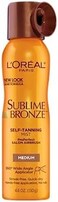 L&rsquo;Or&eacute;al Paris L'Oreal Sublime Bronze Self-Tannning Mist, Medium Natural Tan 4.60 Oz
