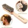 Beard Brush (Soft Brush), 100% Pure Horse Hair And Wood, Men's Beard Grooming Tools And Beard Styling Care, Wood Colour, 3 Shape Sizes. (54A Brush)