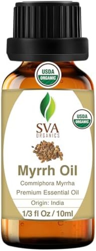 زيت المر العطري العضوي 10 مل، نقي 100%، طبيعي ومعتمد من وزارة الزراعة الأمريكية، درجة علاجية ممتازة للبشرة، والوجه الشاب المتوهج، والشعر، والعناية الشخصية، والتدليك بالروائح العلاجية