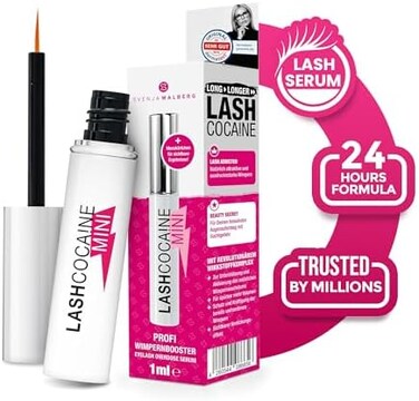 Mini Lashcoca!Ne Eyelash Growth Serum To Grow Longer &amp; Fuller Eyelashes, Vegan Lash Enhancing Serum, Test Winner ''Very Good'' For Eyelash Extensions, Long Eyelashes, 1ml