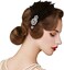 1920S Feather Headpiece Flapper Headband, Roaring 20S Hair Accessories Great Gatsby Hair Clip Black