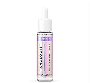 Fake Tan Drops Dark (30ml) Add Self Tanning Drops To Skin Care For Sensitive Skin Dermatologist Approved Clean Ingredients &amp; Vegan