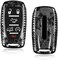 Real Forged Carbon Fiber Key Fob Protector Keychain Compatible With Dodge Ram 1500 2500 3500 Trx Limited Rebel Bighorn Lonestar Laramie, 2019-2024, Forged Black