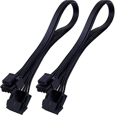 Cpu 8 Pin Power Extension Cable Atx Cpu 8 Pin Female To 8(4+4) Pin Male Eps Extension Cable For Motherboard (Not Pci-E Vga) 12 Inches (2 Pack)