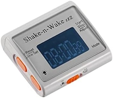 هدايا وأدوات مبتكرة من تيك تولز (ساعة منبه واحدة، أبيض) - ساعة منبه شخصية تهتز صامتة "Shake-N-Wake