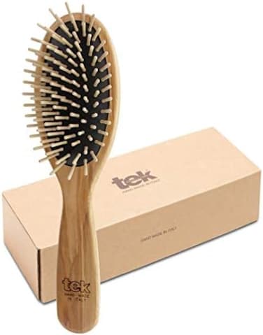Tek Big Oval Hairbrush In Ash Wood With Short Pins