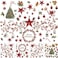 Tenare 4 Sheets Christmas Wall Stickers Decals Removable Merry Christmas Window Walls Cling Tree Art Sticker Xmas Decoration