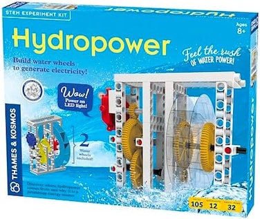 Thames & Kosmos Hydropower، مجموعة العلوم للأطفال، موارد تعليمية للفيزياء الميكانيكية، ألعاب جذعية للتجارب العلمية، لعمر 8 سنوات فما فوق