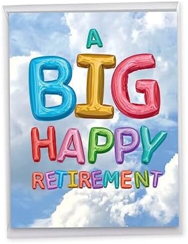 أفضل شركة بطاقات - بطاقة تقاعد جامبو منا جميعًا (8.5 × 11 بوصة) - بطاقة ملاحظات للمجموعة الكبيرة للمتقاعدين - Tbcc_Nh_J_Ed_Rt_G