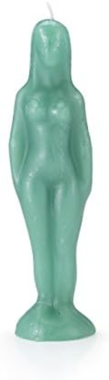 Female Image Figure Candle For Money Drawing Prosperity Spell-Casting Witchcraft Wishing Manifestation Spiritual Healing Magical Positive Energy Protection Blessing Ritual Wish Candles, Green