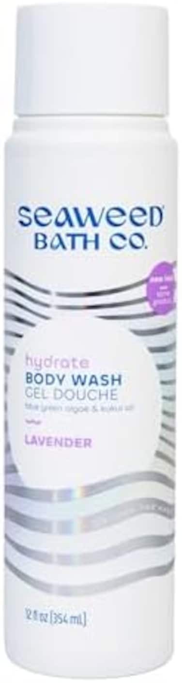 The Seaweed Bath Co. Hydrate Body Wash, Lavender Scent, 12 Ounce, Sustainably Harvested, Blue Green Algae, Kukui And Coconut Oils