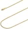 The World Jewelry Center 14K Real Yellow Gold Solid 1.5mm Flat Open Wheat Chain Necklace With Lobster Claw Clasp - 18