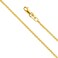 The World Jewelry Center 14K Real Yellow Gold Solid 1.5mm Flat Open Wheat Chain Necklace With Lobster Claw Clasp - 18