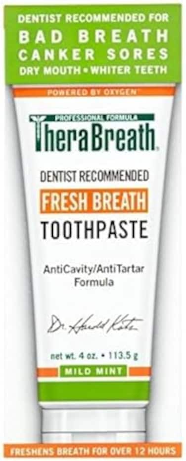 Therabreath Fresh Breath Dentist Formulated 24-Hour Toothpaste, Mild Mint, 4 Ounce (Pack Of 2)