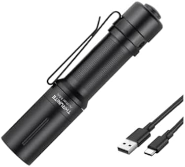 Edc Flashlight Archer Mini، مصباح LED بمفتاح ذيل 405 لومن، قلم جيب صغير قابل لإعادة الشحن USB C للتخييم والخارج والطوارئ - أبيض محايد
