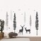 Nursery Wall Decal - Dreamy Forest With Pine Tree, Animals &amp; Deer - DIY Impressive Children Room
