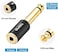 Tisino 1/4 Mono To 3.5mm Stereo Adapter, Gold Plated 6.35mm Ts Male To 1/8 Inch Trs Female Audio Connector - Black, 1 Pack