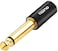 Tisino 1/4 Mono To 3.5mm Stereo Adapter, Gold Plated 6.35mm Ts Male To 1/8 Inch Trs Female Audio Connector - Black, 1 Pack