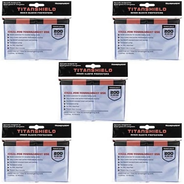 (5 Packs Of 200S /Total 1000 Sleeves) Inner Sleeve Protectors Perfect Size For Double Sleeving Mtg Standard Deck