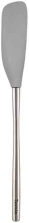 Tovolo Flex-Core Long Jar Scraper Spatula Stainless Steel Handle, Heat-Resistant Silicone Head With Curved Front For Scooping &amp; Scraping, Dishwasher-Safe &amp; Bpa-Free, Oyster Gray