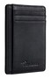 Travelambo Front Pocket Minimalist Leather Slim Wallet Rfid Blocking Medium Size