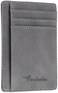Travelambo Front Pocket Minimalist Leather Slim Wallet Rfid Blocking Medium Size