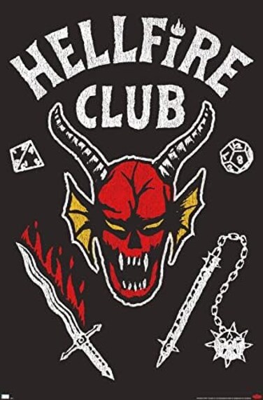 Trends International Stranger Things Season 4 Hellfire Club Wall Poster, 22.375" X 34", Unframed, Unframed Version, Rp22034, 34