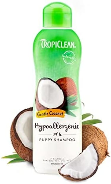 Tropiclean Coconut Hypoallergenic Dog Shampoo, Gentle Puppy For Sensitive Skin Natural Pet Derived From Ingredients Kitten Friendly Made In The Usa 20 Oz.