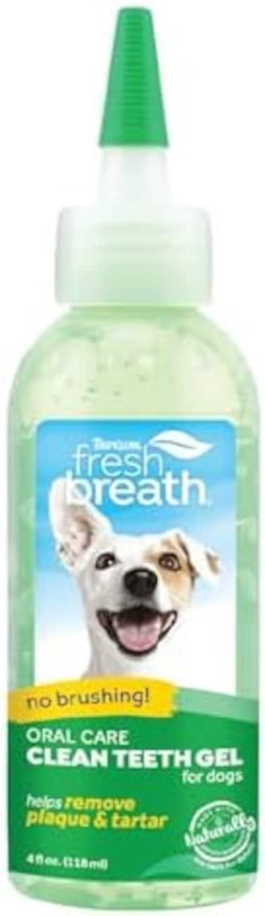 Tropiclean Fresh Breath No Brushing Clean Teeth Dental &amp; Oral Care Gel For Dogs, 4Oz, Made In Usa