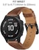 Trumirr Band For Fenix 7S Pro Sapphire Solar / 6S Pro / 5S Plus Smart Watch, 20mm Quick Fit Watchband Genuine Cowhide Leather Strap For Garmin Fenix 7S 6S 5S / Epix Pro 42mm / Approach S70 42mm