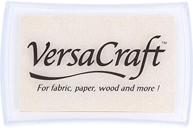 Tsukineko Full-Size Versacraft Fabric And Home Decor Crafting Pigment Inkpad, White