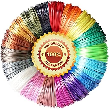 Ttyt3D 3D Printer 1.75mm Pla Filament 1Kg 2.2Lbs Spool High Diameter Accuracy Widely Compatible Each Color 4 Meter, 18 Colors, Total 72 Meters Pla 18 Most Popular Shiny Silk Colors Color Sample
