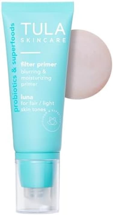 Tula (60ml (Pack Of 1), Luna - Light / Fair) - Skin Care Supersize Filter Primer Blurring &amp; Moisturising Primer Prime, Blur, Even Out &amp; Protect With A Filter-Like Finish Luna, 60ml