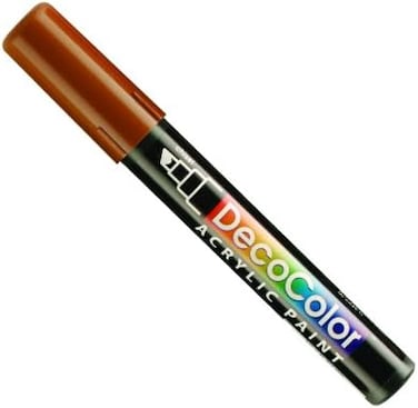 Uchida 315-C-6 Marvy Deco Color Chisel Tip Acrylic Paint Marker, Brown