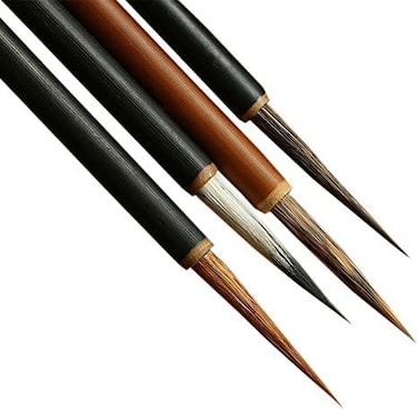 Set Of 4 Chinese Painting Brushes Set Flower Bird Line-Drawing Brushes