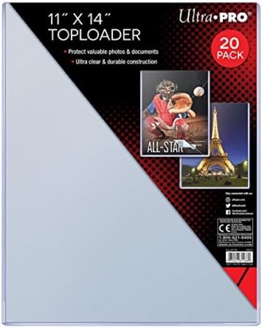 Ultra Pro 11" X 14" Toploader 20Ct