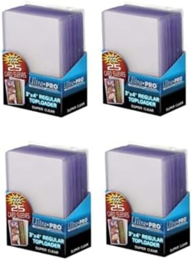 Ultra Pro 3X4 Top Loaders 100 Ct By - بالإضافة إلى 100 بطاقة مجانية