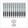 Universal 39720 1 Dozen Medium 0.7 mm Black Ink Silver Barrel Comfort Grip Retractable Gel Pens