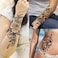 8 Sheets Petal 3D Black Flower Rose Temporary Tattoos For Women Waterproof Fake Body Art Arm Sketch Tattoo Stickers For Girls Shoulder Arm Leaf Tatoo Adults Beauty