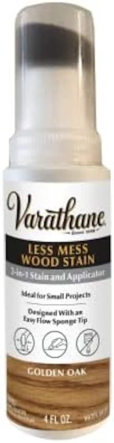 Varathane 368035 Less Mess Wood Stain And Applicator, 4 Oz, Golden Oak
