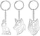 Stainless Steel Hollow Out Animal Keychain Backpack Car Purse Keys Accessories Purse Charm Key Ring For Men And Women