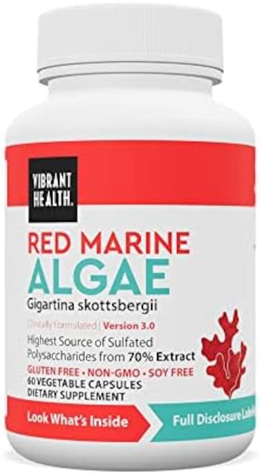 Vibrant Health - Gigartina Red Marine Algae, Natural Support For Immune Function And Healing, Gluten Free, Dairy Free, Non-Gmo, Vegetarian, 120 Count