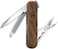 Victorinox Classic SD Swiss Army Knife, Compact 7 Function Swiss Made Pocket Knife With Small Blade, Screwdriver And Key Ring - Walnut