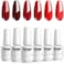 Vishine Glamour Red Gel مجموعة طلاء الأظافر 8 مل 6 زجاجات نقع قبالة جيل للأظافر سلسلة مانيكير UV LED مصباح مطلوب صندوق هدية مسمار الفن