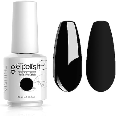 Gelpolish Professional Manicure Salon UV LED Soak Off Gel Nail Polish Varnish Color Black(1348)