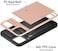 Case For iPhone 11 Pro Max Case Wallet Credit Card Holder Slot Sliding Door Hidden Pocket Dual Layer Hybrid Bumper Armor Protective Hard Shell Back Cover For iPhone 11 Pro Max 6.5 Rose Gold