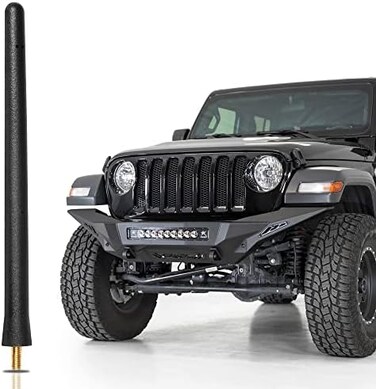 Vofono Antenna Fits 2007-2023 Jeep Wrangler Gladiator Jl Jk Jt Unlimited Sport Willys Rubicon Sahara 4Xe Stubby Antenna For Am Fm Radio, Jeep Wrangler Gladiator Accessories