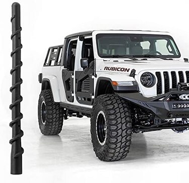 Vofono Short Antenna For 2007-2024 Jeep Wrangler Gladiator Jk Jl Jt Jku Jlu Sahara Rubicon Sport 4Xe Willys Mojave, 7 Inch Jeep Replacement Antenna Jeep Wrangler Gladiator Accessories