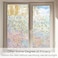 Volcanics Window Privacy Film Static Clings Vinyl 3D Decals, Stickers Rainbow Film For Glass Door Heat Control Anti UV 17.5 X 78.7 Inches
